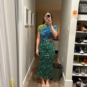 Zara pattern cut out dress